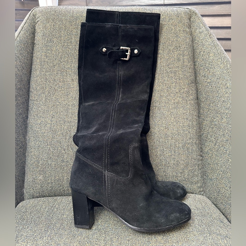 MICHAEL Michael Kors Black Suede Heeled Boots